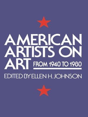 cover image of American Artists On Art
